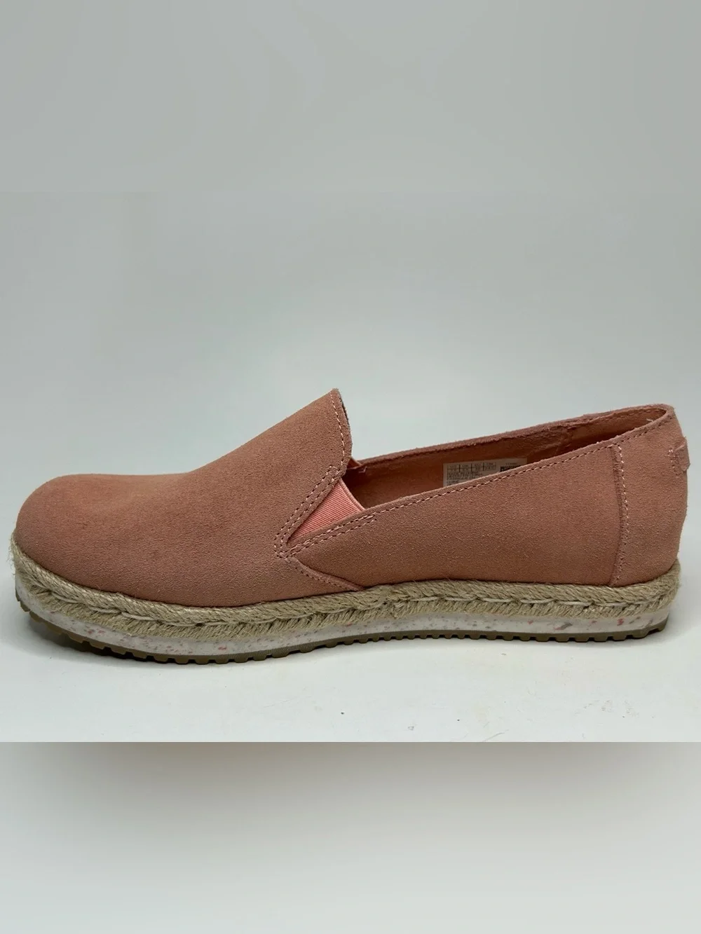 Tom’s Casual Palma Espadrille Coral Pink Flat Loafer Size W 7.5
